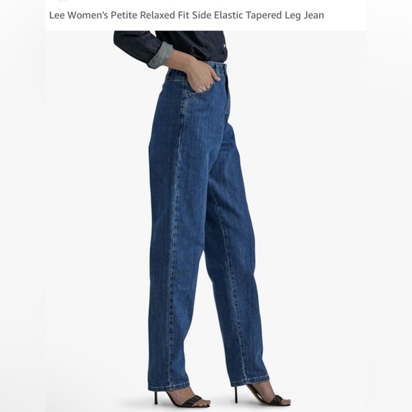 NWT Lee Womens Jeans 18 petite side stretch waist no pocket rear tapered leg y2k - Picture 2 of 5